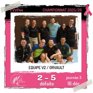 Rencontre J3 de la V2 : Vigneux contre Orvault (défaite)